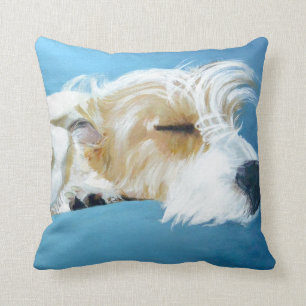 Slaande Jack Russell Terrier Hond Kunst Kussen