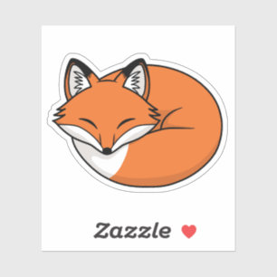 Slaande Tekenfilmvos Sticker