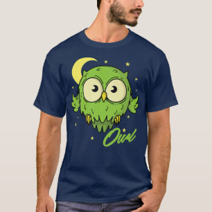 Slaap-achtige uil-nacht actief794 t-shirt