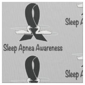 Slaap Apnea Awareness Ribbon Swans of Hope Stof (Close Up)