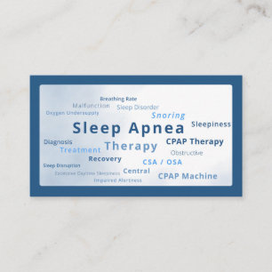 Slaap apneu cpap machine therapie CSA OSA Visitekaartje