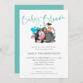 Slaap Baby in Bloom Shower met Mooie Koe Kaart (Voorkant / Achterkant)