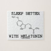 Slaap beter met melatonine (chemisch molecuul) legpuzzel (Horizontaal)