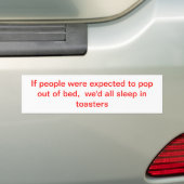 slaap bumpersticker (Op auto)