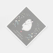 Slaap Bunny Baby shower Papieren servetten (Hoek)