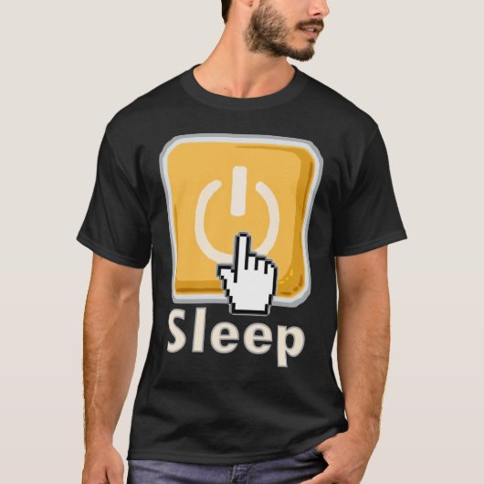 Slaap Button Pajama T-Shirt (Voorkant)
