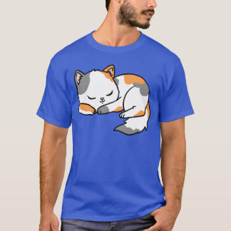 Slaap Calico Cat voor Cat Lover meisje T-shirt