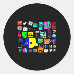 Slaap Dash Herhaal Videogame Geometrie Videogame Ronde Sticker