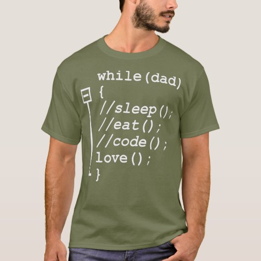Slaap-Eat Code Funny Programmer Codeur T-shirt (Voorkant)