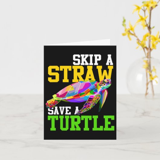 Slaap een Rietje Over Spaar een Schildpad - Klimaa Kaart (Gele Bloem)