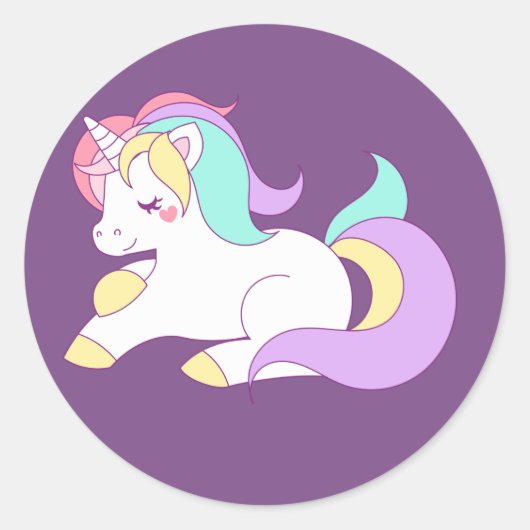 Slaap eenhoorn sticker (Voorkant)