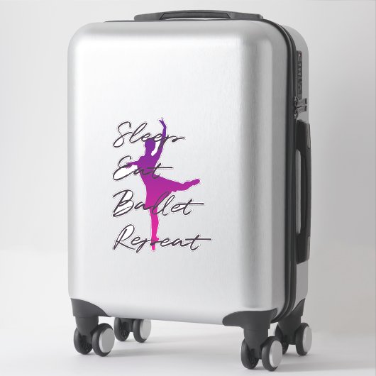 Slaap, eet, ballet, herhaal sticker (Koffer)