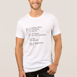 "Slaap. Eet. Sarcasme. Herhaal. – Grappig sarcasti Tri-Blend Shirt