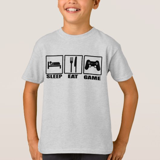 Slaap-Eet-spel T-shirt (Voorkant)