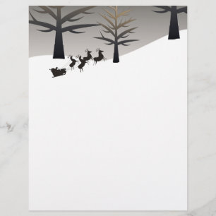 Slaap- en boomSihouette van de kerstman