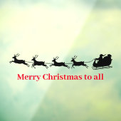 Slaap- en rendierenontwerpvenster voor de kerstman raamsticker (Vel 3)