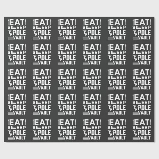 Slaap- en Veldgedeelte Eat Sleep Pole Vault — Atle Cadeaupapier (Vlak)