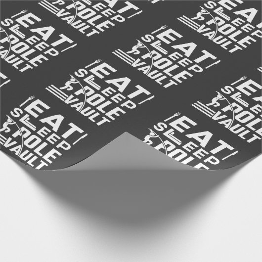 Slaap- en Veldgedeelte Eat Sleep Pole Vault — Atle Cadeaupapier (Hoek)