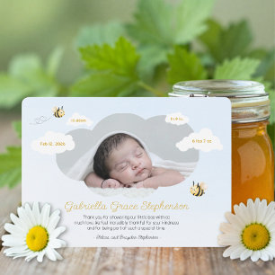 Slaap en zie onze baby bedankkaart