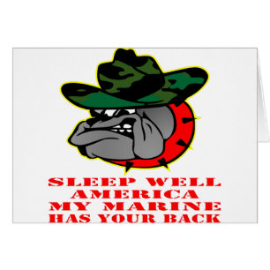 Slaap goed in Amerika Mijn marinier heeft je rug U