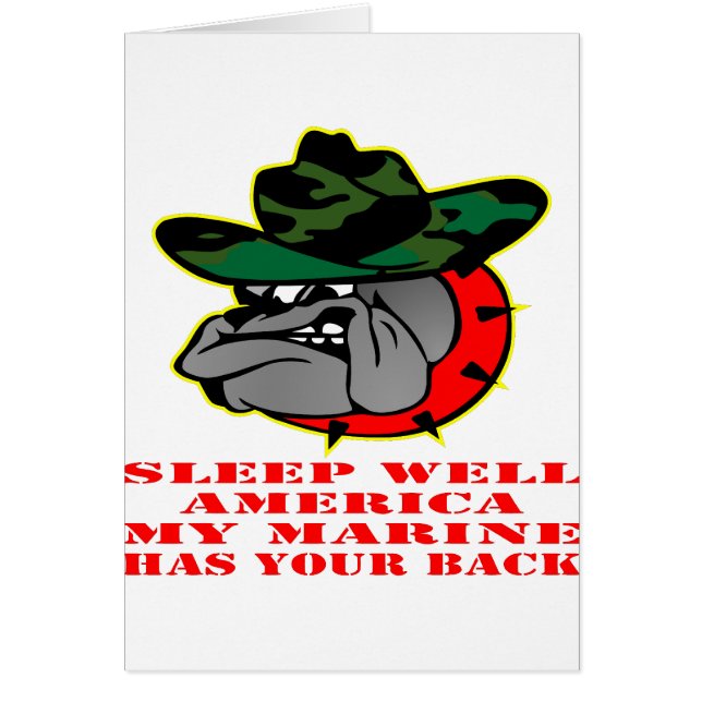 Slaap goed in Amerika Mijn marinier heeft je rug U (Voorkant)
