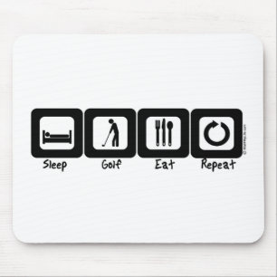 Slaap Golf Eat Herhalen Muismat