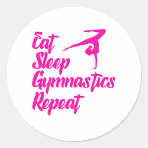 slaap gymnastiek eten herhalen ronde sticker