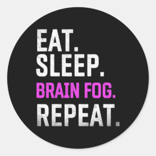 Slaap Hersenen Voor Herhaal Fibromyalgie Bewustzij Ronde Sticker