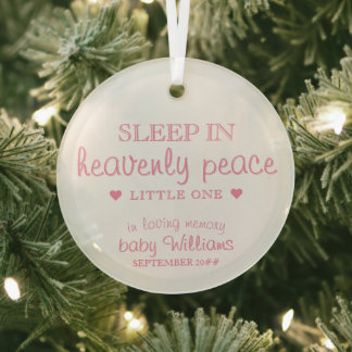 Slaap in Hemelse Vrede Baby Girl Verlies Herinneri Glas Ornament