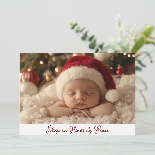 Slaap in Hemelse Vrede Feestdagenkaart (Staand voorkant)