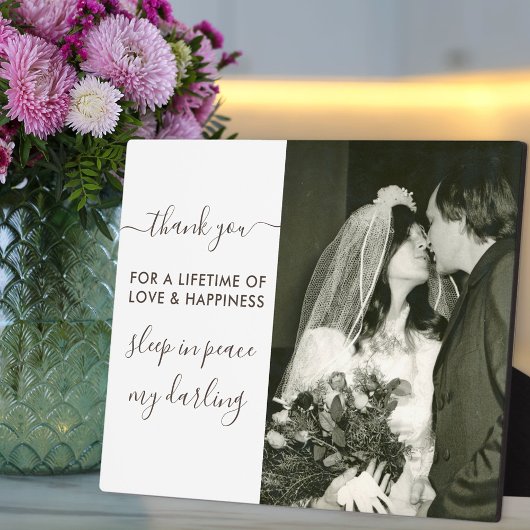 Slaap in Vrede Script Foto Herdenking Fotoplaat