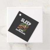 Slaap is Mijn Superkracht Luiaard T-Shirt Bedankjes Labels (In situ)