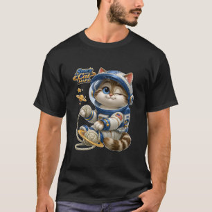Slaap Kat Naps Schattige Astronaut Kitten met Gare T-shirt