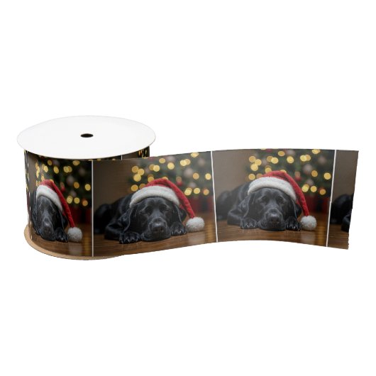 Slaap Kerst Zwarte Labrador Retriever Lint (Spoel)
