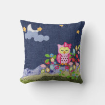 Slaap kleine uil werp kussen