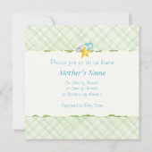 Slaap Lam en Man in de Maan Baby shower ann. Kaart (Achterkant)