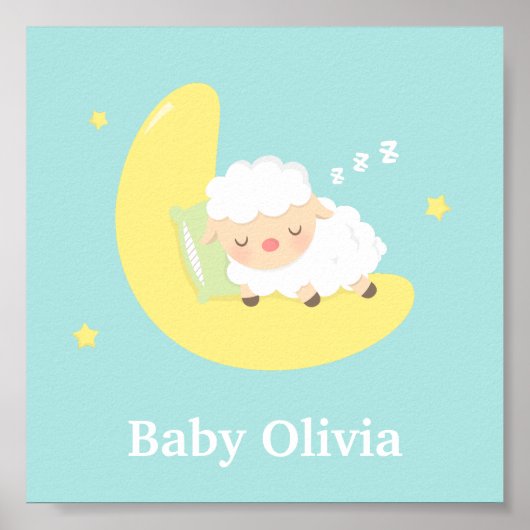 Slaap Lekker Baby Lammetje Kinderen Slaapkamer Dec Poster (Voorkant)