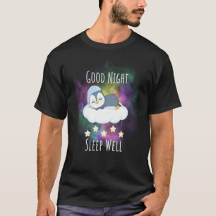 Slaap lekker goed in de nacht Penguin voor kindere T-shirt