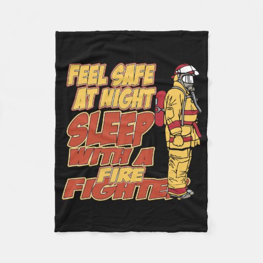 Slaap met een brandweerman fleece deken (Voorkant)
