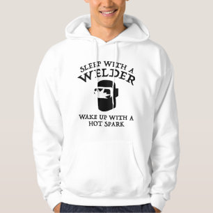 Slaap met een lasser. Wakker worden met een warme Hoodie