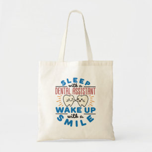 Slaap met een tandheelkundige Wakker met een gliml Tote Bag