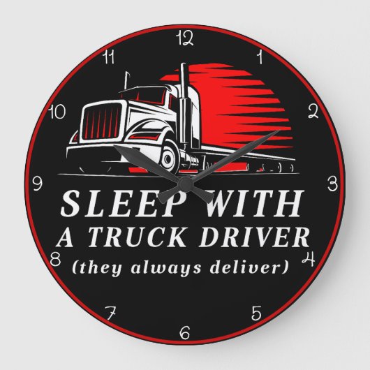 Slaap met een vrachtwagen grote klok (Voorkant)