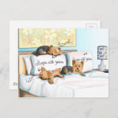 Slaap met Yorkies door Catia Cho Briefkaart (Voorkant / Achterkant)