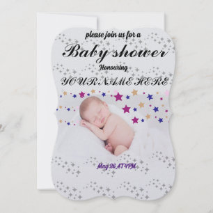 Slaap Nieuwe Geboorte Baby Ster Schitterende Vorm Kaart