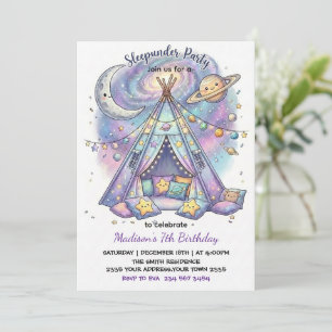 Slaap onder Cute Boho Slaapfeest Verjaardagsfeestj Kaart