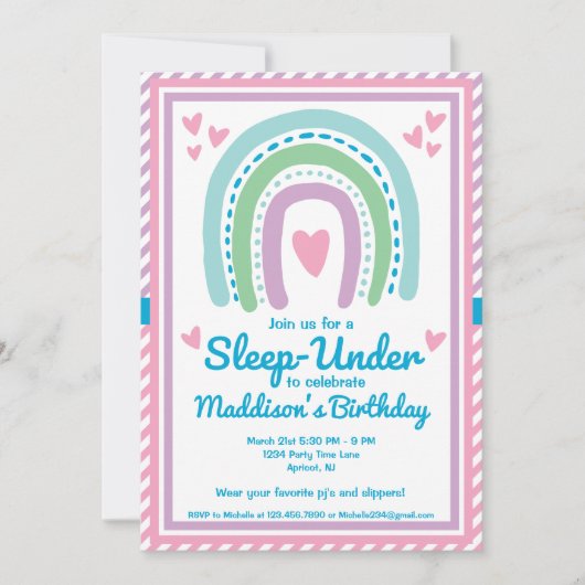 Slaap onder de helft slaap over de regenboog kaart (Voorkant)