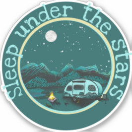 Slaap onder de sterren RV Sticker