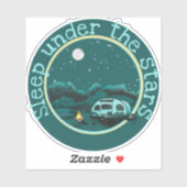 Slaap onder de sterren RV Sticker (Vel)