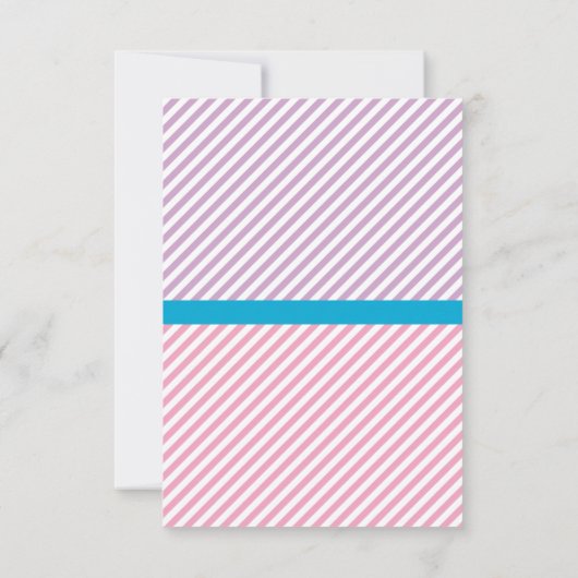 Slaap onder half slaapfeest over regenboog bedankkaart (Achterkant)