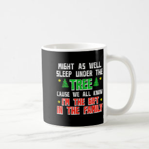 Slaap onder kerstboom ik ben een cadeau van famili koffiemok